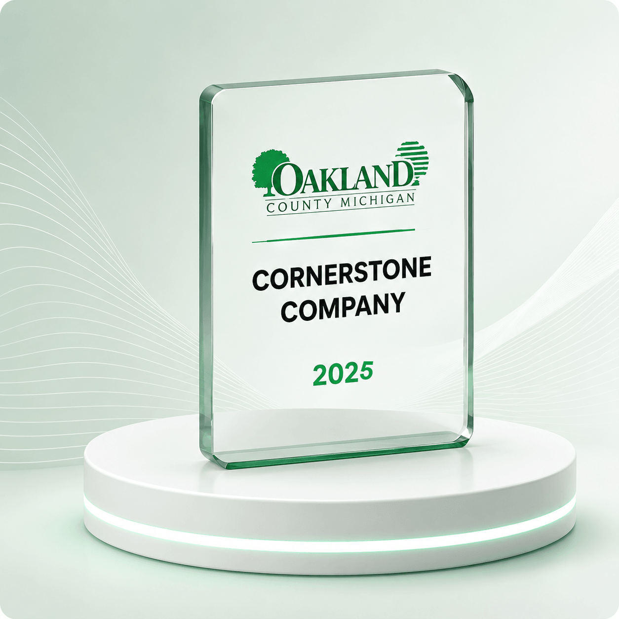 Oakland County Michigan Cornerstone Company 2025 award