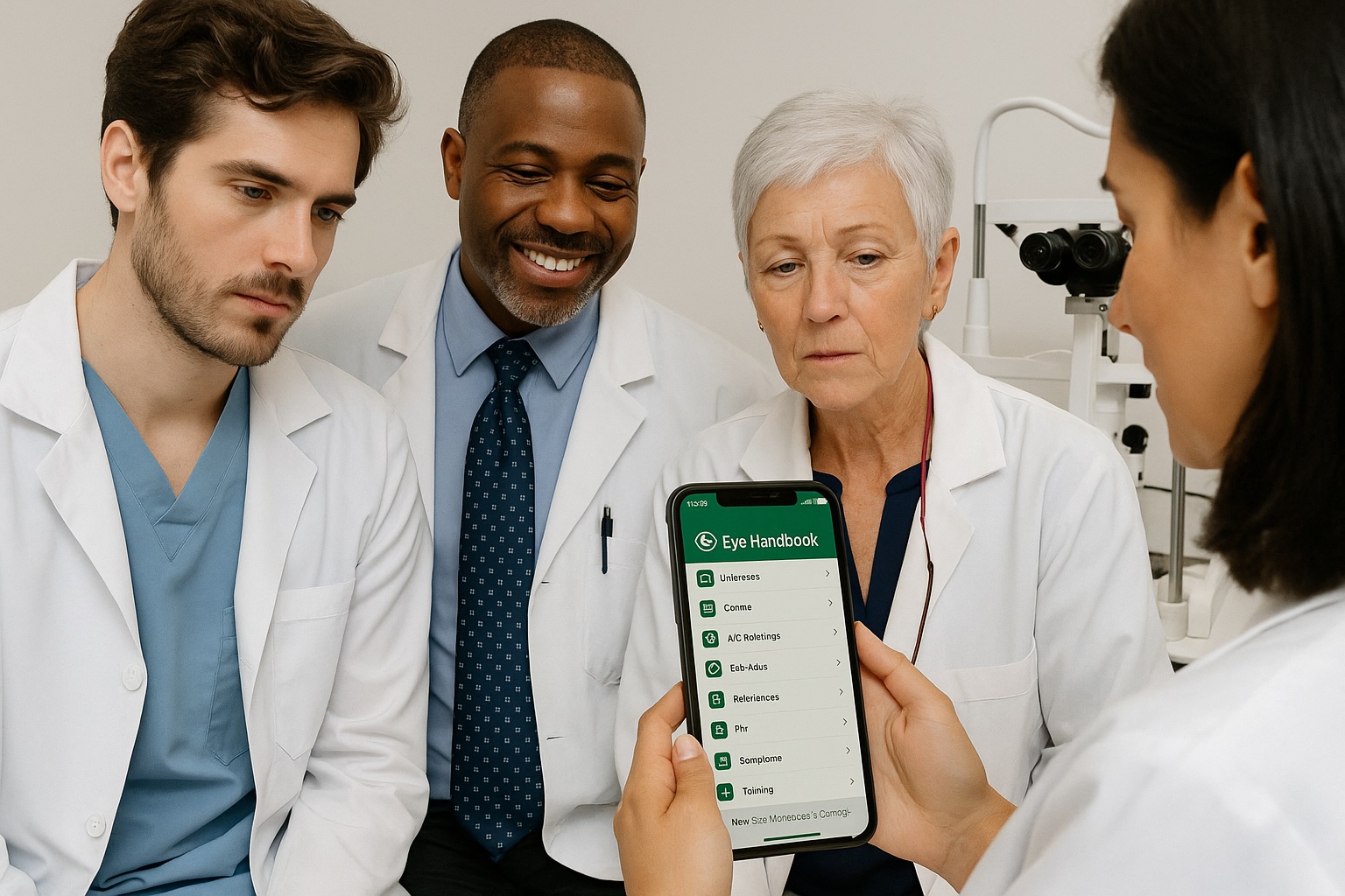 Eye Handbook Healthcare App Interface